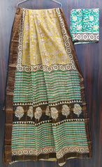 Exclusive Hand Block Printed Pure Kota Cotton Sarees