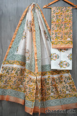 Bagru Hand Block Printed Chanderi Silk Suits