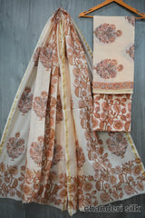 Bagru Hand Block Printed Chanderi Silk Suits
