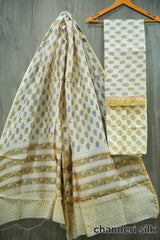 Bagru Hand Block Printed Chanderi Silk Suits