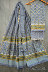 Bagru Hand Block Printed Chanderi Silk Suits