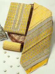 Handblock Print Gotta tye neck work Cotton Suit with Cotton Dupatta GCS09