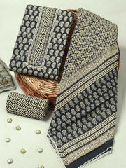 Handblock Print Gotta tye neck work Cotton Suit with Cotton Dupatta GCS10