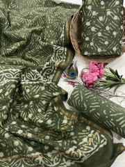 Exclusive Pure Chanderi Silk Suits with Dupatta & Cotton Bottom