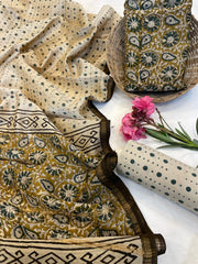 Exclusive Pure Chanderi Silk Suits with Dupatta & Cotton Bottom