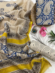 Exclusive Pure Chanderi Silk Suits with Dupatta & Cotton Bottom