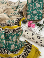 Exclusive Pure Chanderi Silk Suits with Dupatta & Cotton Bottom