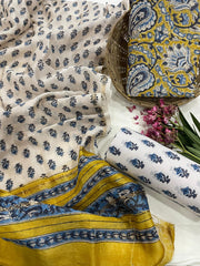 Exclusive Pure Chanderi Silk Suits with Dupatta & Cotton Bottom