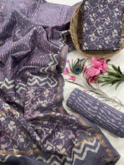 Exclusive Pure Chanderi Silk Suits with Dupatta & Cotton Bottom