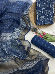 Exclusive Pure Chanderi Silk Suits with Dupatta & Cotton Bottom