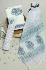 Lavender Grace Cotton Suit with Kota Dupatta