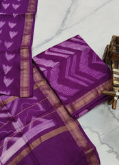 Exclusive Maheshwari Silk Suit | Hand-Stitched Shibori & Ajrak Dabu Print