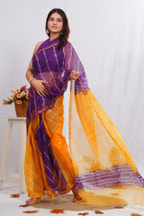 Hand Block Printed Kota Doriya Saree 33