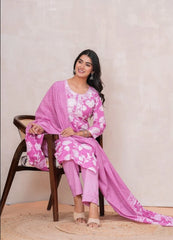 Embroidered Kurta in Pure Cotton | Discharge Print Design | Ethnic Everyday Wear