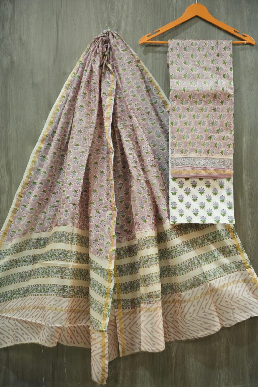 Bagru Hand Block Printed Chanderi Silk Suits