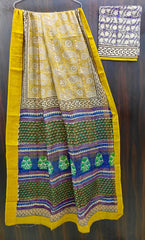 Exclusive  Hand Block Printed Pure Kota Cotton Sarees