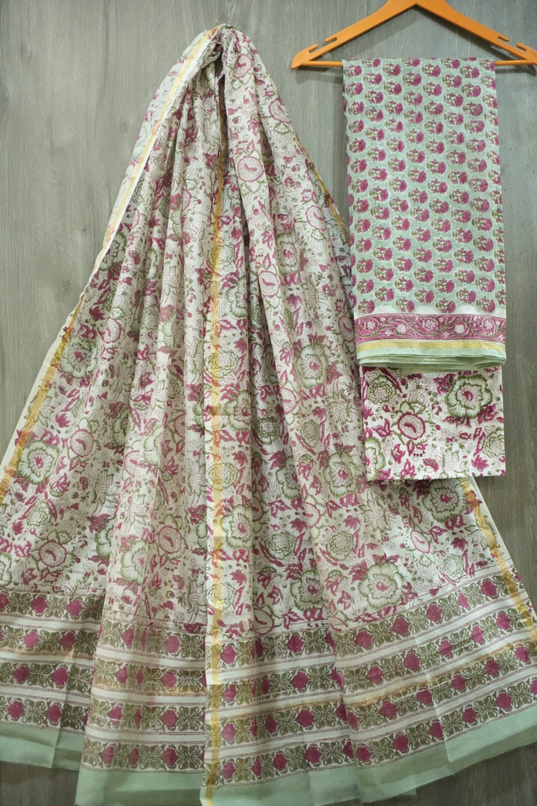 Bagru Hand Block Printed Chanderi Silk Suits