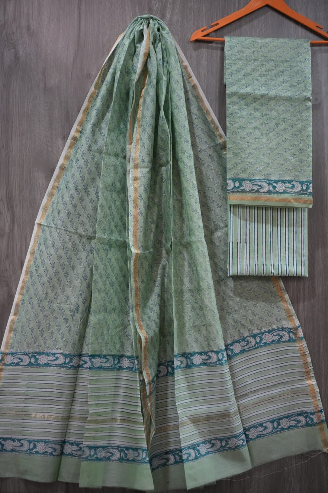 Bagru Hand Block Printed Chanderi Silk Suits