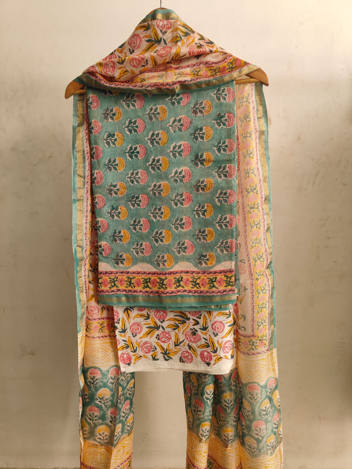 Bagru Hand Block Printed Chanderi Silk Suits