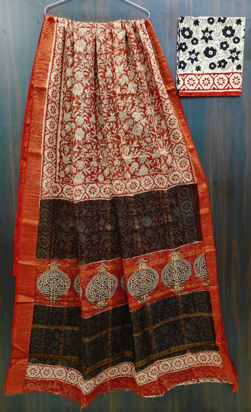 Exclusive  Hand Block Printed Pure Kota Cotton Sarees