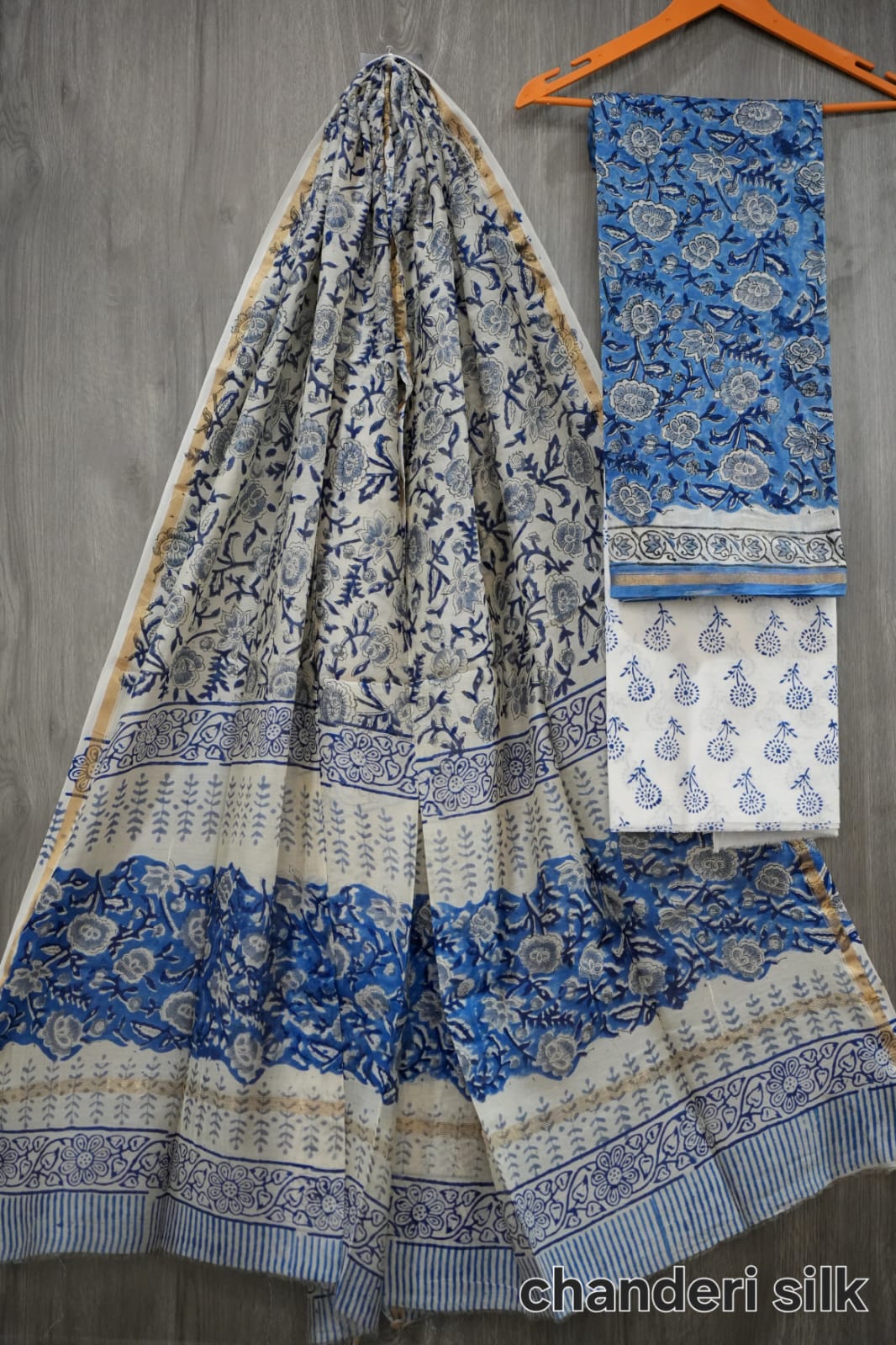 Bagru Hand Block Printed Chanderi Silk Suits