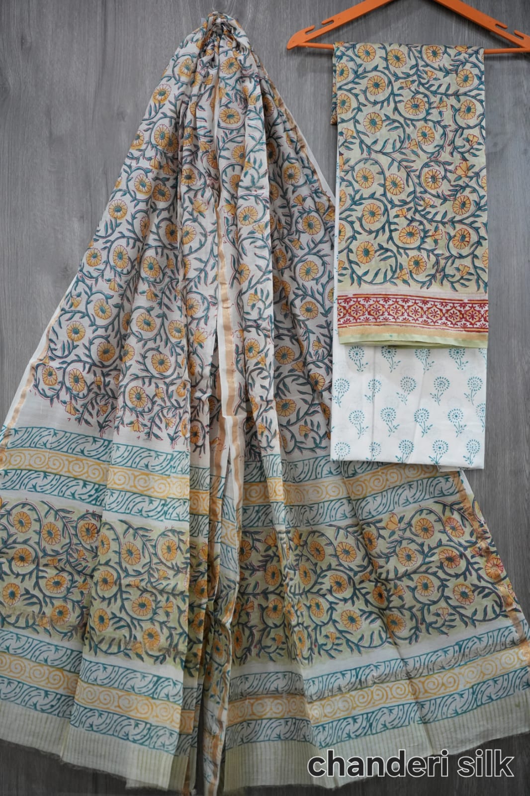 Bagru Hand Block Printed Chanderi Silk Suits