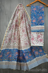 Bagru Hand Block Printed Chanderi Silk Suits