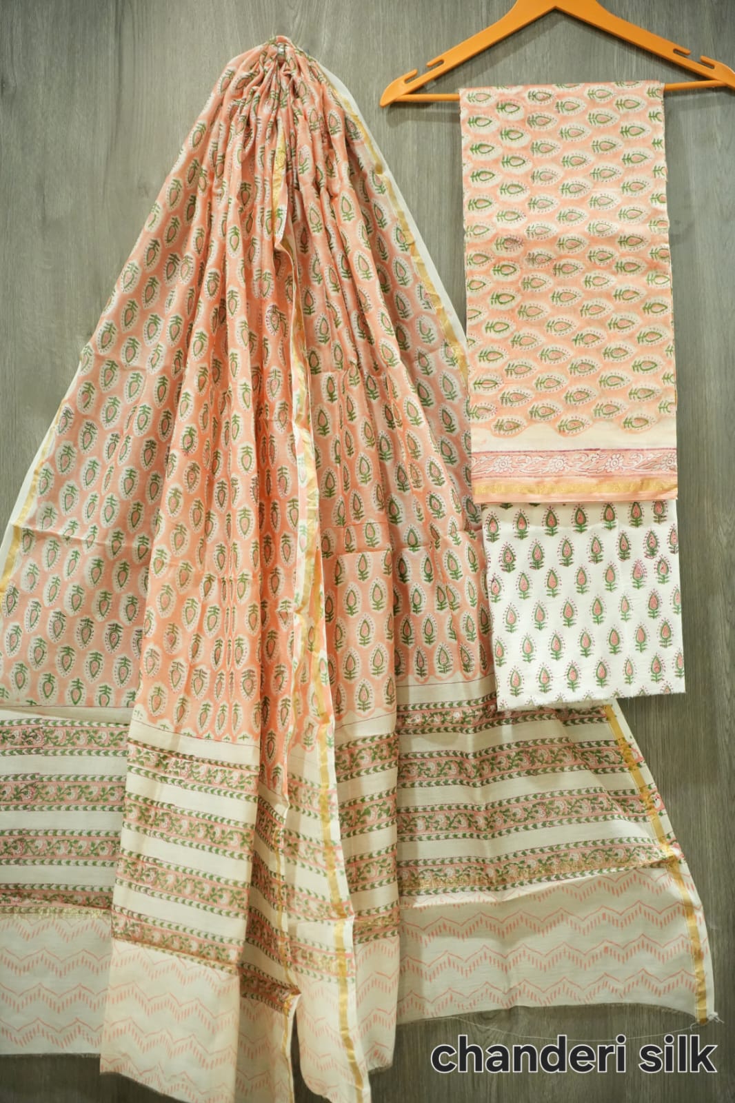 Bagru Hand Block Printed Chanderi Silk Suits