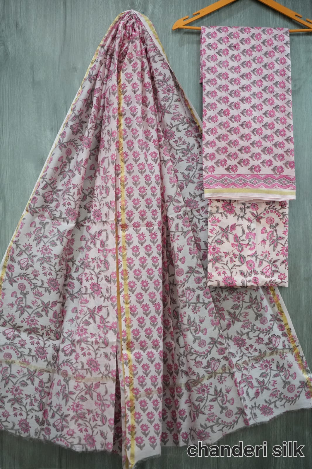 Bagru Hand Block Printed Chanderi Silk Suits