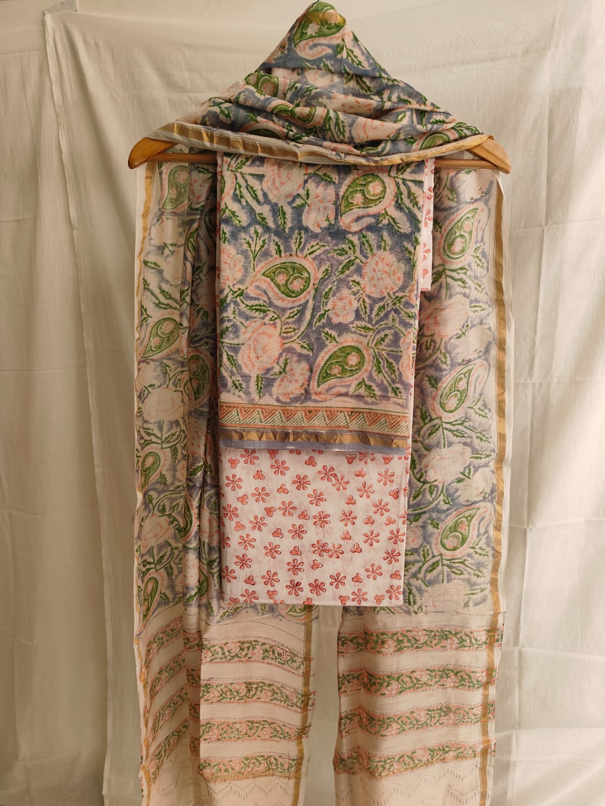 Bagru Hand Block Printed Chanderi Silk Suits