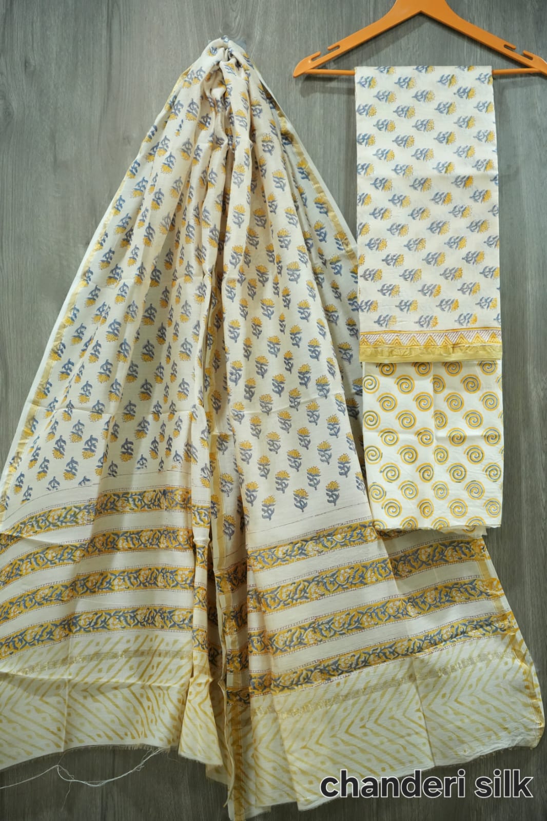Bagru Hand Block Printed Chanderi Silk Suits
