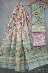Bagru Hand Block Printed Chanderi Silk Suits