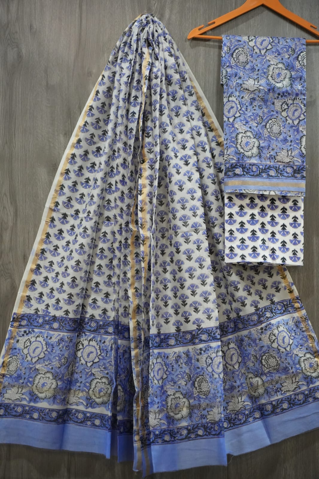 Bagru Hand Block Printed Chanderi Silk Suits