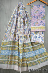 Bagru Hand Block Printed Chanderi Silk Suits