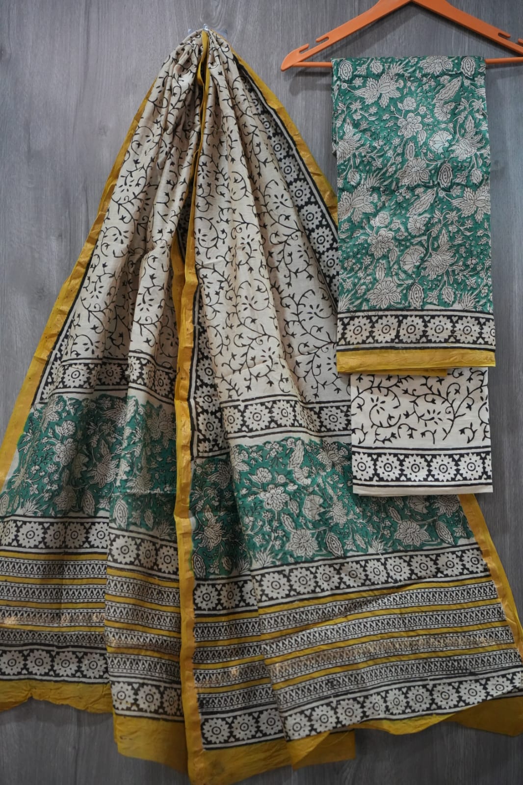 Bagru Hand Block Printed Chanderi Silk Suits
