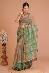 Hand Block Printed Kota Doriya Saree 19 (Copy)