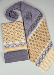 Bagru Grace – Handblock Cotton Suit Set with Malmal Dupatta