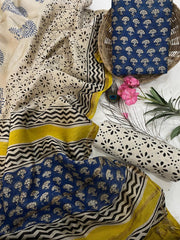 Exclusive Pure Chanderi Silk Suits with Dupatta & Cotton Bottom