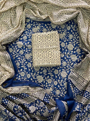 Exclusive Hand Block Printed Cotton Dress Material with Cotton Dupatta