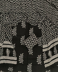 Exclusive Hand Block Printed Cotton Dress Material with Cotton Dupatta