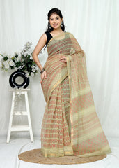 Hand Block Printed Kota Doriya Saree 26