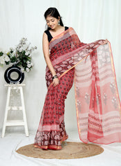 Hand Block Printed Kota Doriya Saree 31
