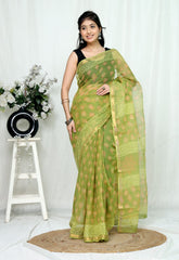 Hand Block Printed Kota Doriya Saree 32