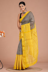 Maheshwari Silk Saree – Elegant Bagru Print | With Blouse Piece