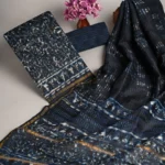 Indigo Jaal Hand-Block Printed Chanderi Silk Suits