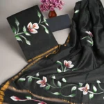 Elegant Black Chanderi Silk Suits