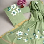 Elegant Brush Print Chanderi Silk Suits