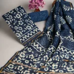 Hand-Block Indigo Chanderi Silk Suits