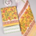 Bagru Grace – Handblock Cotton Suit Set with Malmal Dupatta