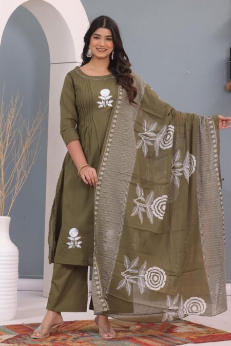 Cotton Kurta | Discharge Print with Handwork Detailing | Elegant & Comfortable